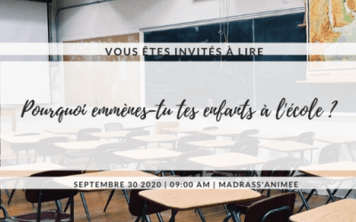Pourquoi emmènes-tu tes enfants à l’école ?